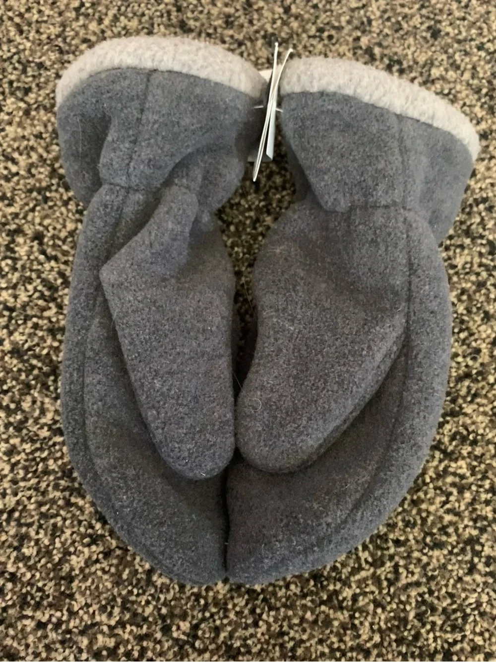 Neck Works Dark Gray Fleece Scarf and Mittens Set NWT